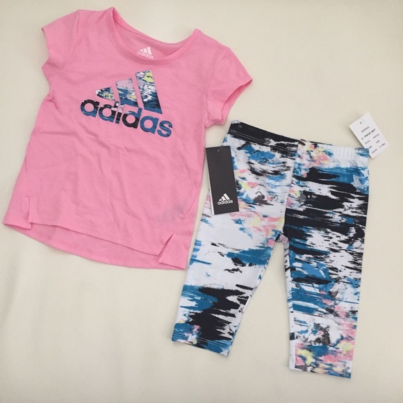 Adidas Baby Girl Cute Pink Outfit